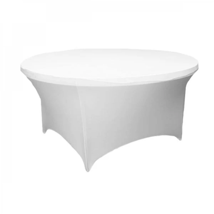 5FT ROUNDTABLE WHITE LINEN