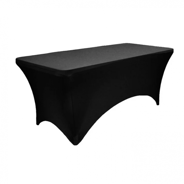 6FT BLACK TABLE SPANDEX