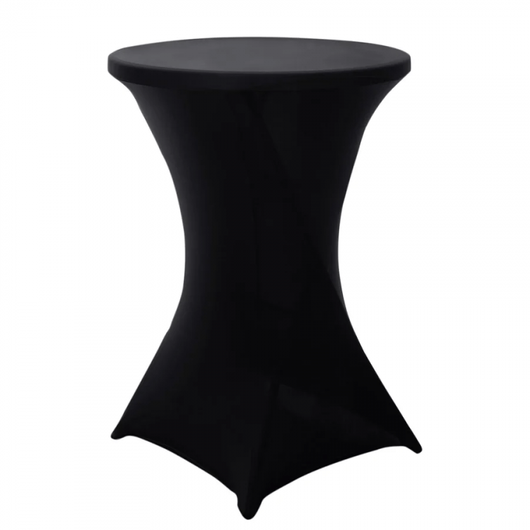 BLACK COCKTAIL SPANDEX TABLE LINENS